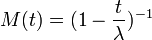 M(t)=(1-\frac{t}{\lambda})^{-1}